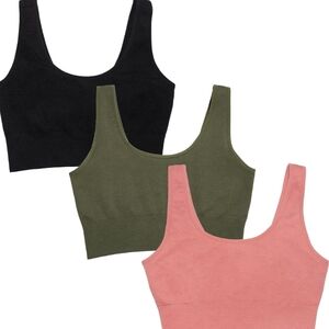 FRUIT OF THE LOOM 3-Pack Seamless Full-Coverage Back Smoothing Wireless Bras XL